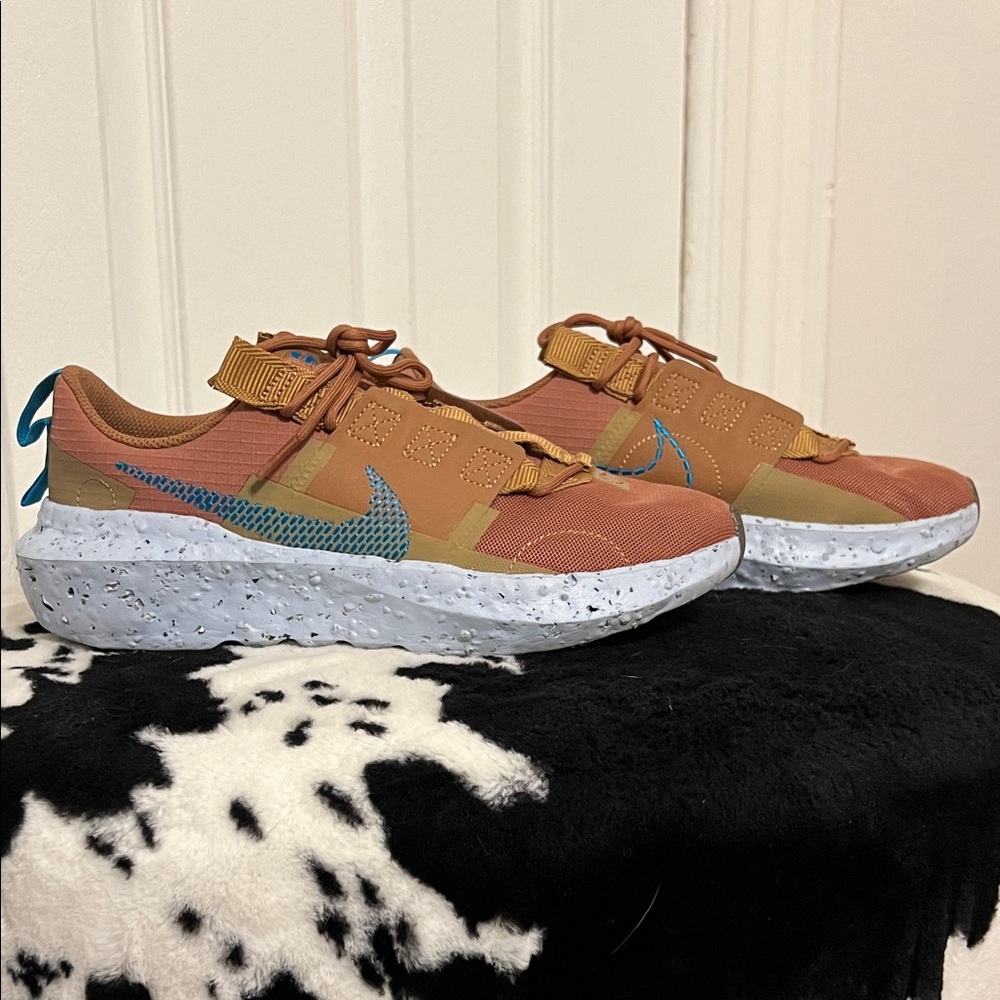 Like New: Nike Brown and Teal  Space Hippie Sneakers, Men’s 7.5/Women’s 9.5